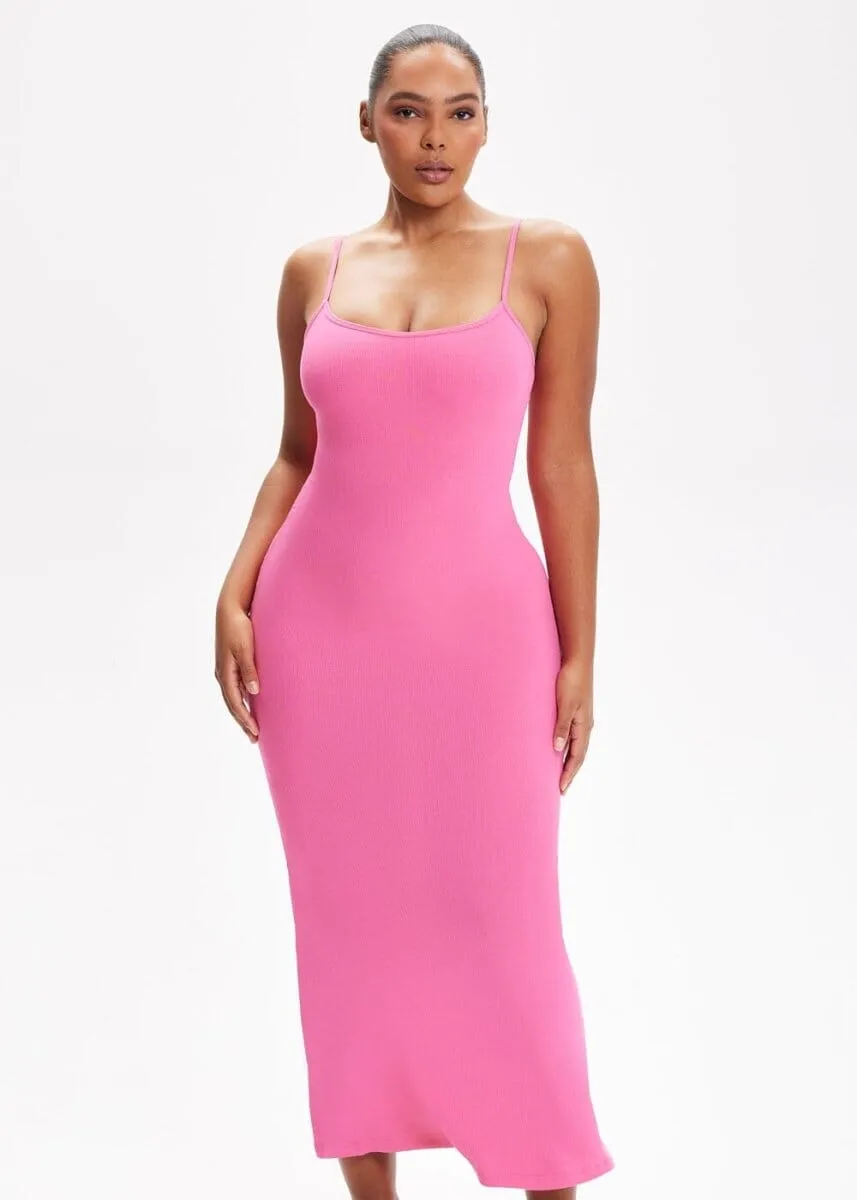 SecretSculpt Spaghetti Strap Midi Dress