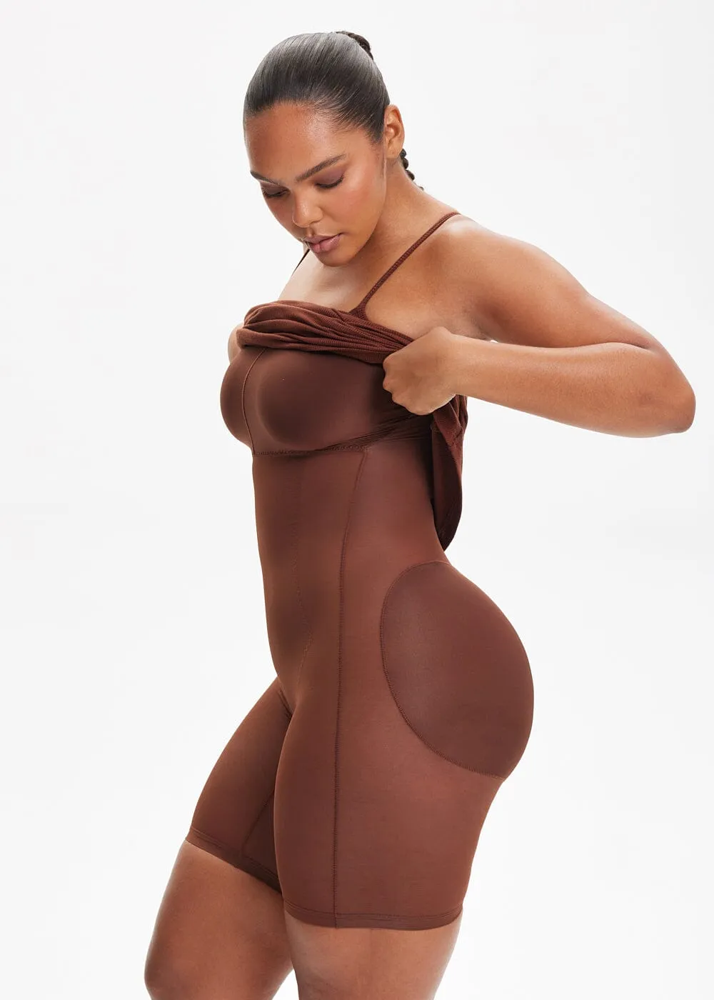 SecretSculpt Spaghetti Strap Midi Dress