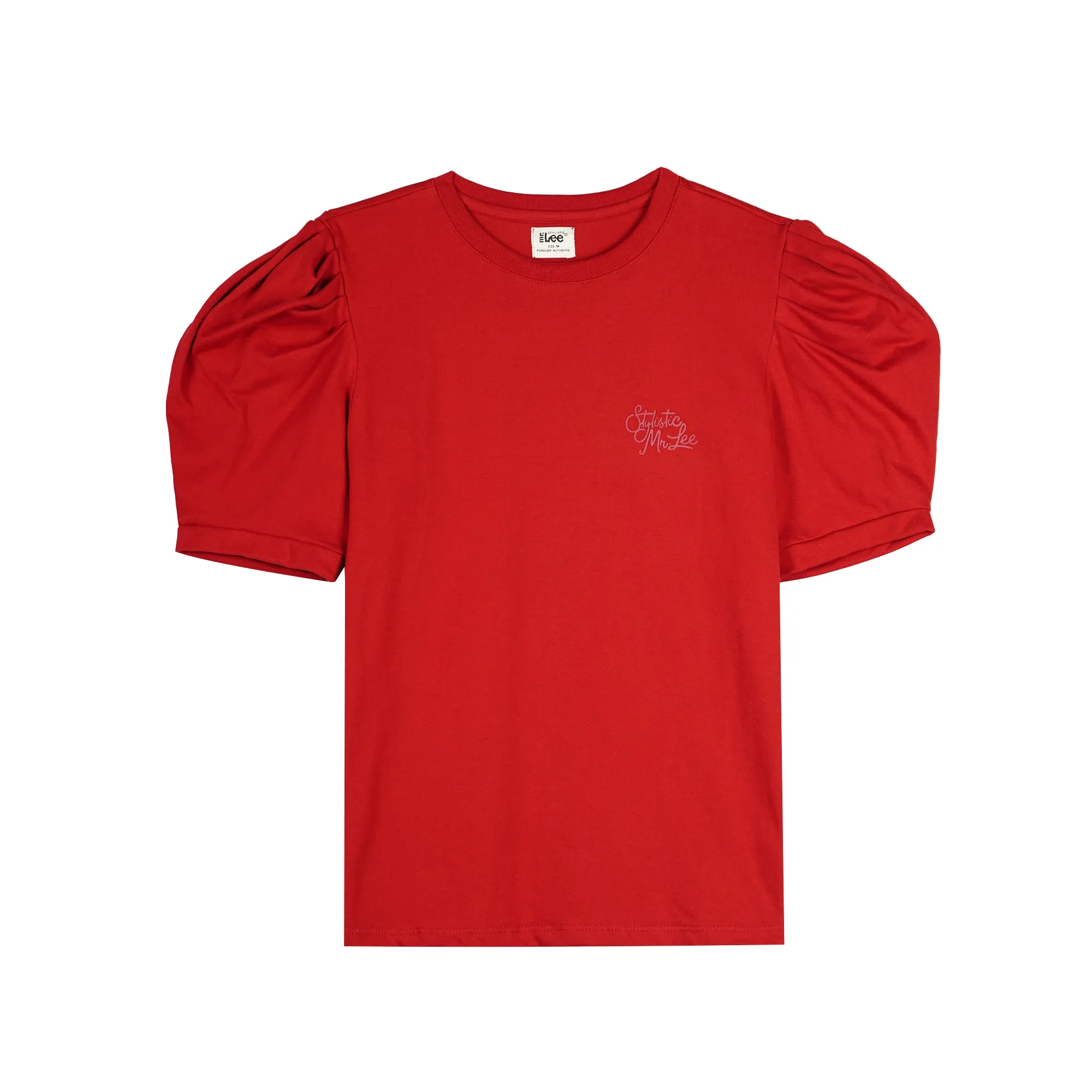 Stylistic Mr. Lee Ladies Basic Tees Round Neck for Women Trendy Fashion High Quality Apparel Comfortable Casual Top for Women Relaxed Fit 144128-U (Red)